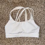 Athleta NWOT  White Athena Bra A-C Small Photo 3