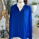 Maison d’Amélie Paris Women’s Royal Blue Blouse Size Small Long Sleeve Photo 0