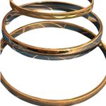 Monet Vintage Lot of 3 Silver Tone Bangle Bracelets Etched Textured Stack Estate Photo 0