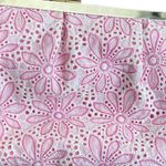 Lilly Pulitzer  Embroidered‎ Floral Shoulder Bag Clutch Pink White Purse Preppy Photo 7