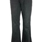 ZARA  Women's Denim Charcoal Wash Black High Rise Flared Leg Stretch Jeans Size 8 Photo 0
