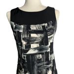 AB Studio Vintage Y2K Sleeveless Sheath Dress 6 Black White Knee Length Zipper Unlined Photo 1