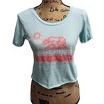Billabong San Diego California Bear Graphic Crop T-Shirt Mint Coastal Surf Small Photo 0