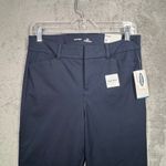 Old Navy  Pixie Pants Cropped Career Casual‎ Trousers Blue Secret Slim Pocket Photo 3