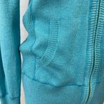 Eddie Bauer  Hoodie Teal Blue Full Zip Ribbed Hem Hood Size M Photo 7