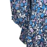 Nanette Lepore  Retro Blue  Pink and White Floral‎ Gathered Top EUC Size Small Photo 4