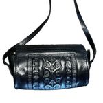Patricia Nash black leather Amatrice Florence Tooled Mini Barrel Crossbody Bag Photo 3