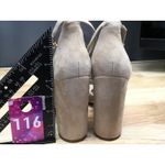 Sam Edelman Yancy Platform Sandals Women's 10 Beige Suede Ankle Strap Block Heel Photo 2