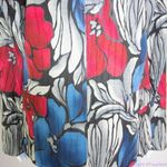 Afred Dunner women's cotton blend floral print zip up blazer jacket, size 16 Gray Photo 6