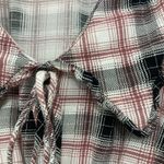 Y2K Plaid Smocked Crop Top M/L Puff Sleeve Ruffle Cottagecore NWOT Black Size L Photo 6