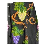 Vintage Design Options by Philip & Jane Gordon Grape Cardigan Sweater Size Large Black Photo 2