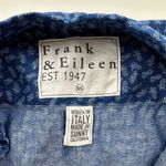 Frank & Eileen  Blue Linen Pineapple Button Up Shirt front pocket lightweight XS Photo 6