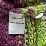 Banjanan Celeste Multi Weave Crochet Short Sleeve Cardigan Sweater Purple Size M Photo 8