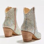 Matisse x Free People Harlow Rhinestone Western Cowboy Boots Booties | Size 6.5 Silver Photo 5