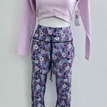 l*space NWT L* Leggings XLarge Active Floral Turner oopsie Daisy Blue purple Womens Photo 3
