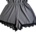 Contempo Casuals Coquette Whimsi Goth VTG 90s Romper Shorts Black Lace Women’s S Photo 4