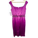 NWT Mandalay Oleander Purple Satin Beaded Short Cocktail Dress Womens Size 10 Photo 1