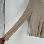 Endless Rose  Metallic Gold‎ Stretch Jersey Liquid Knit Embellished Neck Top M Photo 4