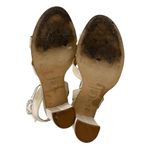 Margaux Uptown White Rhinestone Buckle Ankle Strap Bridal Heels Sandals Size 7.5 Photo 3