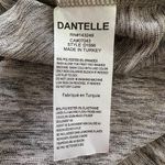 Dantelle  (M) Gray Bronze Cap Sleeve Metallic High Low Hem Tee Shirt Photo 5