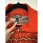 Ralph Lauren Lauren Active Aztec Red Quarter Zip 3/4 Sleeve Thermal Top Large Photo 2