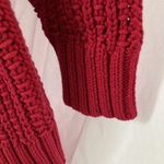 American Eagle : Raspberry Open-Knit Sweater- Granny style- long, baggy-size M Photo 3