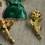 Vintage Rare Collectible bundle of Angel, holiday themed pins, set of 4, faith Gold Photo 7
