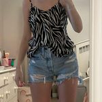 Time & Tru Zebra Satin Tank Top  Photo 0