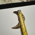 Crescent Moon Face Gold Tone Brooch Pin Photo 2