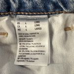 American Eagle SZ 4 LONG Mom Jeans Distressed / Rips Mid-Rise Zip-Fly Whiskered Photo 10