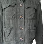 Nicole Miller  Vintage Look Linen Blend Button Down Jacket, Sz S Photo 8