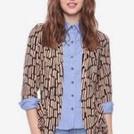 Hollister I Love H81 geometric print blazer with pockets size small Photo 0