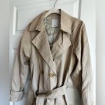 Sandro Victory Plaid Back Cotton Trench Coat Size 6- NWT Photo 4