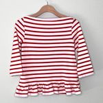 Kate Spade  3/4 Sleeve Striped Sailor Top Red Size XS Photo 3