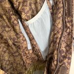 90s Vintage Sims Paisley print ski jacket puffer hooded pockets insulated snow Tan Size M Photo 7