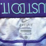 Nike Dri-FIT “Just Do It” Purple Abstract Print Crop Leggings – Size M Photo 12