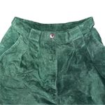 Winlit Vintage Green High Waisted Suede Leather Pleated Long Shorts Women’s 5/6 Photo 2