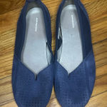 Patagonia Women’s Dark Blue Suede Scrunch-Back Ballet Flats – Size 8.5 Photo 0
