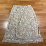 Loft  Cream and Tan Maxi Skirt Photo 0