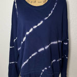 Athleta Sundown Sweatshirt 2.0 Eclipse Blue Tie Dye Size L Gym Active Lounge Photo 0
