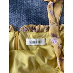 Fashion on Earth Gold Flower Tie Strap Ruffle Mini Summer Dress Size Small Photo 5