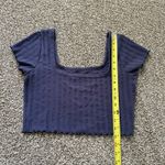 Aerie  Offline slate blue short sleeve cropped top size M Photo 6