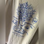 Old Navy  Beige Italian Tee with Blue Accents Top tshirt Photo 1