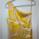 Alexis $650 Brave One-Shoulder Asymmetric Maxi Yellow Jacquard Dress Size XS-S Photo 5