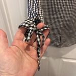 Sanctuary Black White Gingham 3/4 Tie Sleeve Hidden Button Front Womens Large Photo 1