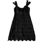 Yoana Baraschi Neoclassic Lace Rockabilly Bow Black Tie Sheath Dress Size 8 Photo 3