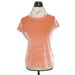 Madewell  Womens Velvet Top Soft Short Sleeve Crewneck Size Small Holiday Party Photo 6