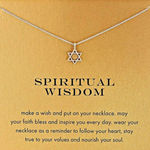 Spiritual Wisdom Star of David Jewish Gold Adjustable Necklace Photo 0