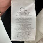 Clu USA Size Small Black Crewneck Sweatshirt with Cream White Pleated Back Black Photo 2