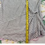 Banana Republic Black White Stripe Asymmetrical Twist Tank Top Womens Large Photo 1